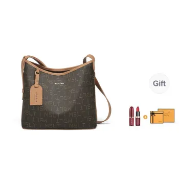 MashaLanti PVC And Synthetic Leather Shoulder Bag Crossbody Bag Women's Coffee With Tea