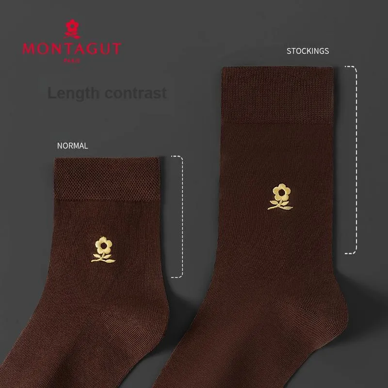 Montagut Knee High Socks Men's Gift Box Of 6 Doubles-13