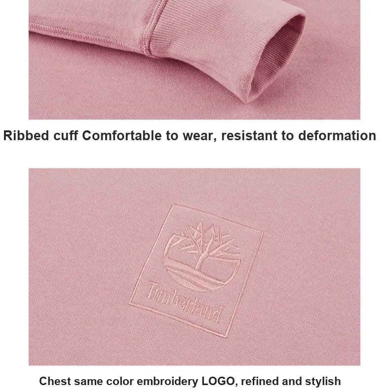 Timberland Sweatshirt Unisex Pink Gray Rose-4