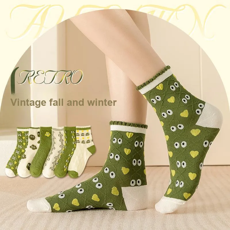 Lan Miao Mid-Calf Socks Women's 7 Pack-10