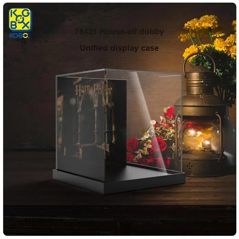 KGBOX Compatibility Building Block 76421 House Elf Dobby Display Case Dust Cover Storage Box Model Accessories-4