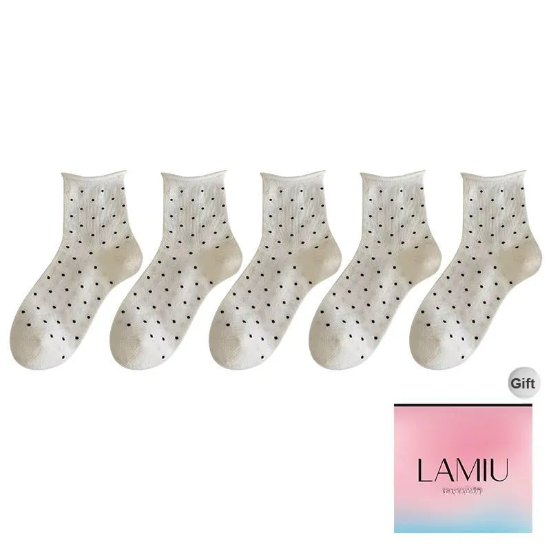 Lan Miao Mid Calf Socks Women's Shopping Bag Combo Set-2