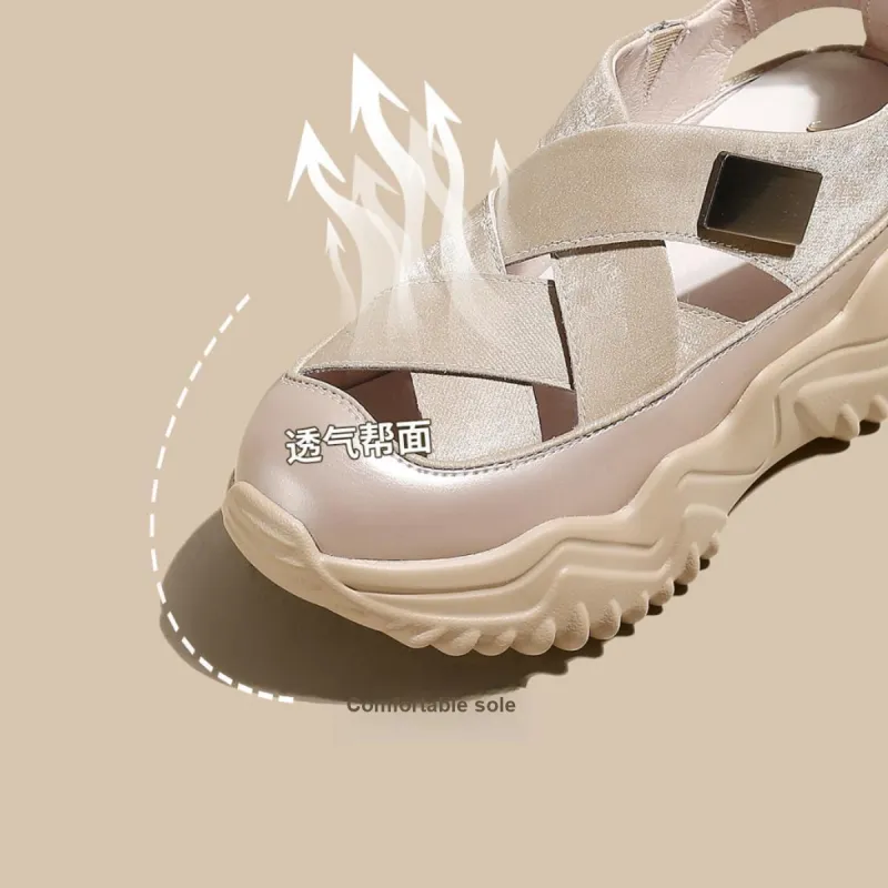 Safiya Chunky Sneakers Women's Champagne-4