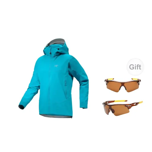 Arcteryx Gamma Series Windbreaker Jackets Men Lipstick Blue/Blue Tetra Includes Glasses L3