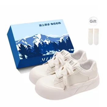Fawn Miri Anti Slip And Wear Resistant Height Increasing Low Top Skateboard Shoes Women's White