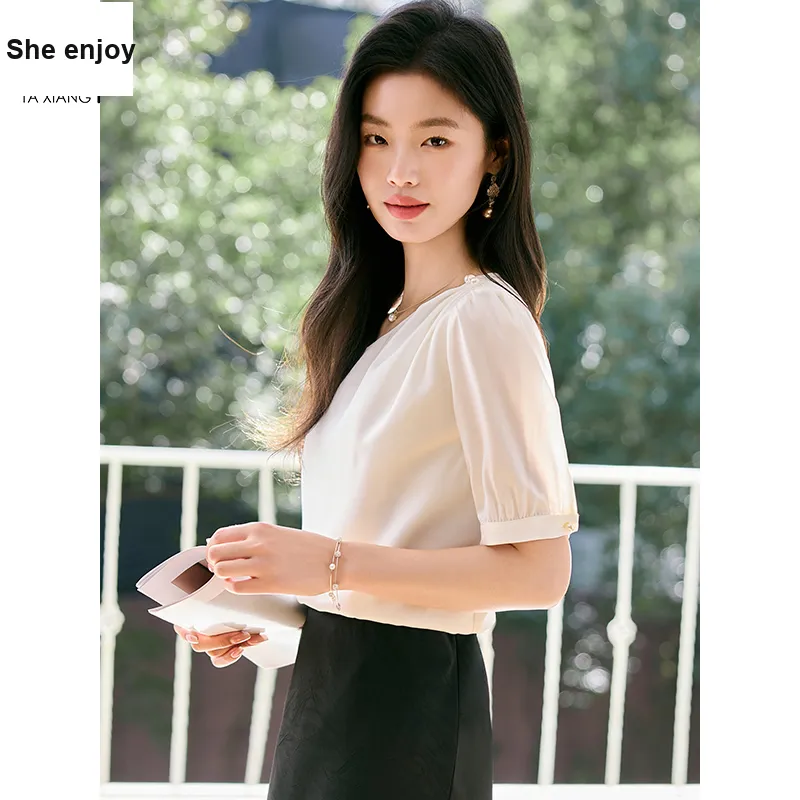 She Enjoys Chiffon Shirt Women's-5