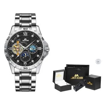LIBER AEDON Wrist Watch Automatic Mechanical Movement Black Dial Men's Watches