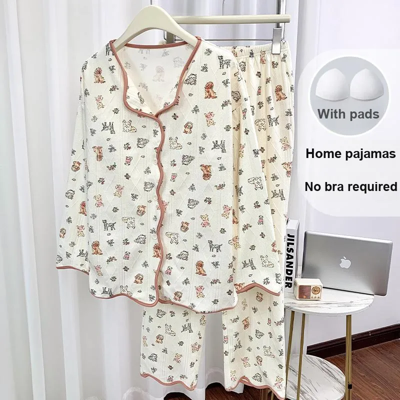 Sleeping Beauty Pajama Set Women's White-1