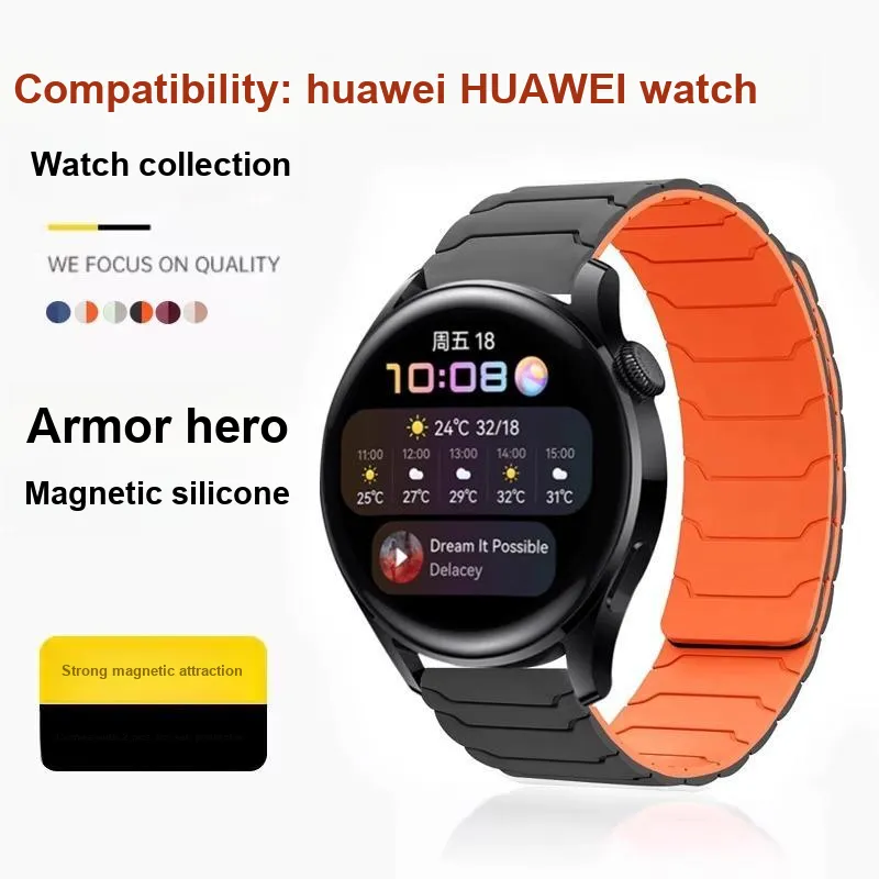 MSSM Huawei Compatibility Watch Band 210mm 46 Watch Dial Silicone Material-15