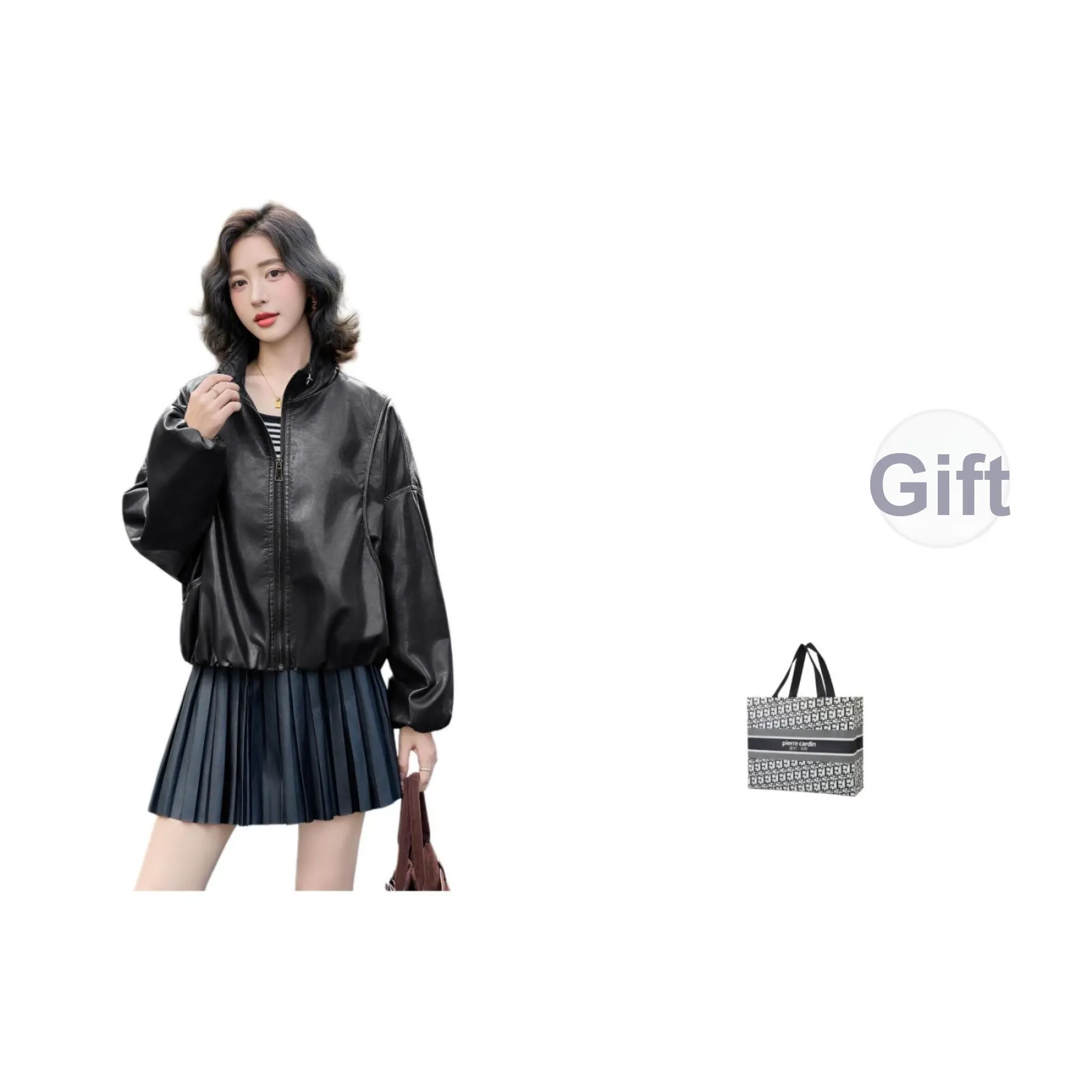 PIERRE CARDIN Кожа Куртка Женская