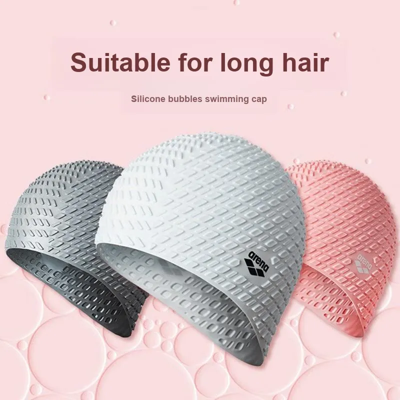 Arena Swimming Caps Silicone Unisex Pink-1