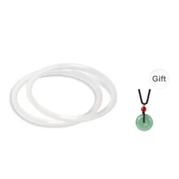 LUXLINE Chalcedony Jade Bangle Authentic Women's