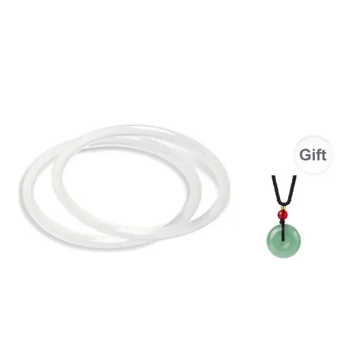 LUXLINE Chalcedony Jade Bangle Authentic Women's