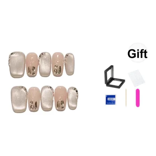 XNTX Луна Марля And Звезда Network False Nail Средний LADDER Прохладный Color Series Телесный Стиль Instagram