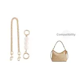 [Gold-Tone Two-Piece Set]Pearl Chain+Decorative Chain 45cm