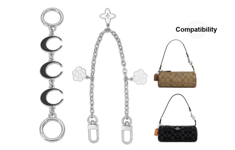 Lan Bao Fan Metal, Alloy Bag Accessory Women's Silver-10