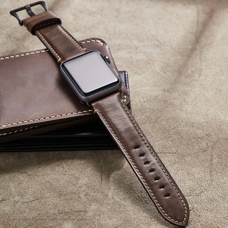 IStrap Apple Compatibility Watch Band 120+80mm Cowhide Leather Material-6