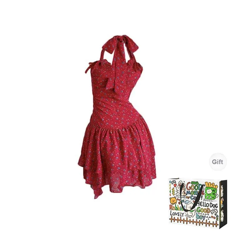 BVODE Sleeveless Dresses Women's Red Shopping Bag-1