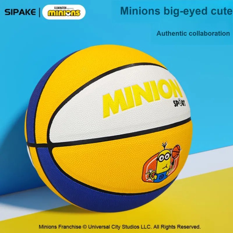 SIPAKESPORT x MINIONS PU Basketball Blue Yellow White Size 7 Ball Match-7