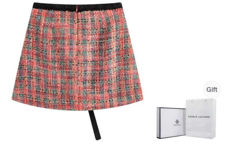 Charlie Luciano Casual Short Skirts Women's Pink-1