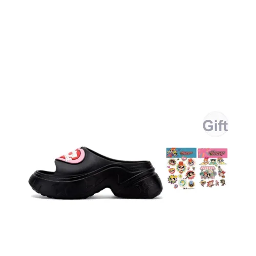 Суперкрошки x STARTER Слипоны с противоскользящим и амортизирующим эффектом женские ночной черный