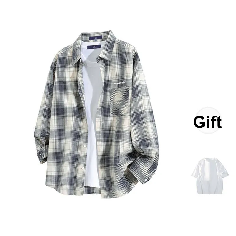 FAX FOR FMACM Shirt Unisex Gray Blue Plaid-9