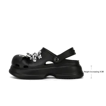 Ouder Sand Open Ended Smiley Collection, Heart Holes All Summer, Blackberry Ice Cream Clogs Women's Black