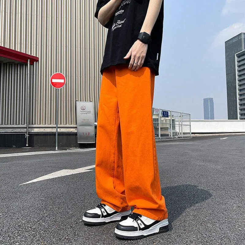 ACUOD BY CHANU Casual Pants Unisex Orange Red-5