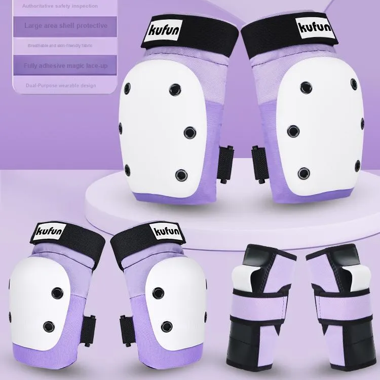 KUFUN Skateboard Protective Gears Knee Pads Elbow Pads Palm Pads Unisex-2