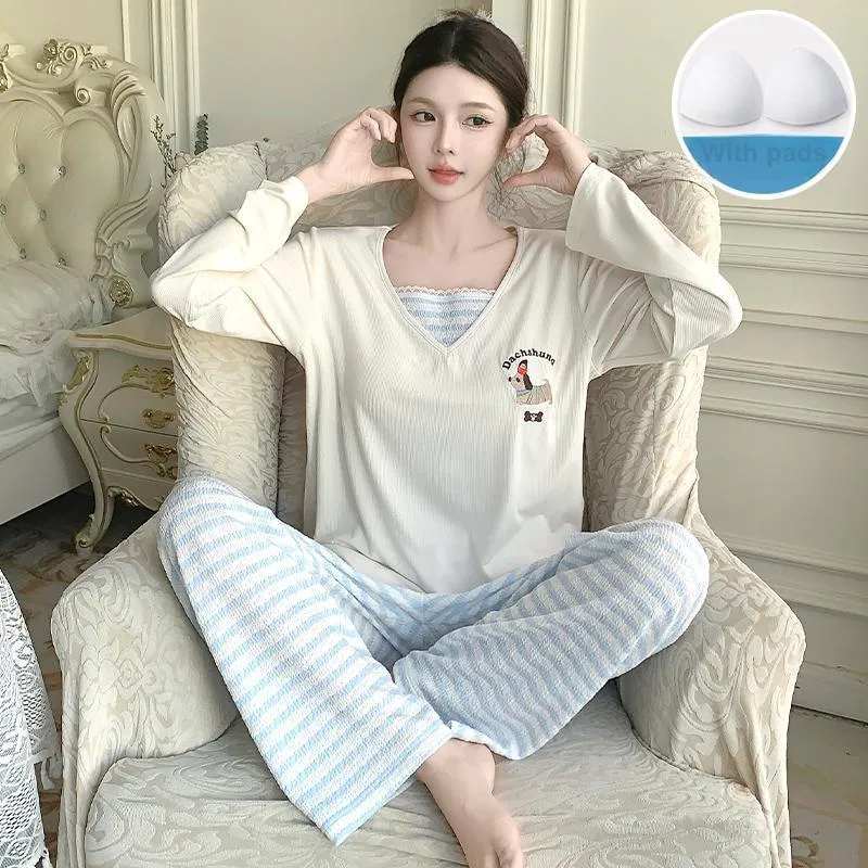 Sleeping Beauty Pajama Set Women's Pink Blue-1