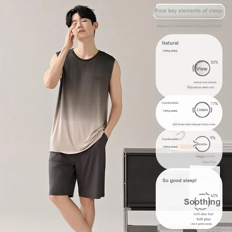 MIIOW Cool One Summer Series Pajama Set Men's Dark Gray-1