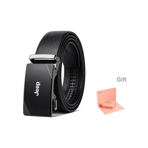 JEEP Ремни из коровьей кожи Мужской Черный Ширина 3,5 см