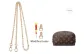 Monogram Makeup Bag with Pure Copper Flat Chain 90cm[Includes 1 Pair of Vegetable Tanned Leather Modified Buckle]