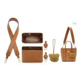 [Brown Four-Piece Set]Fleece Liner+Abrasion-Resistant Buckle+Wide Strap+Bear Pendant