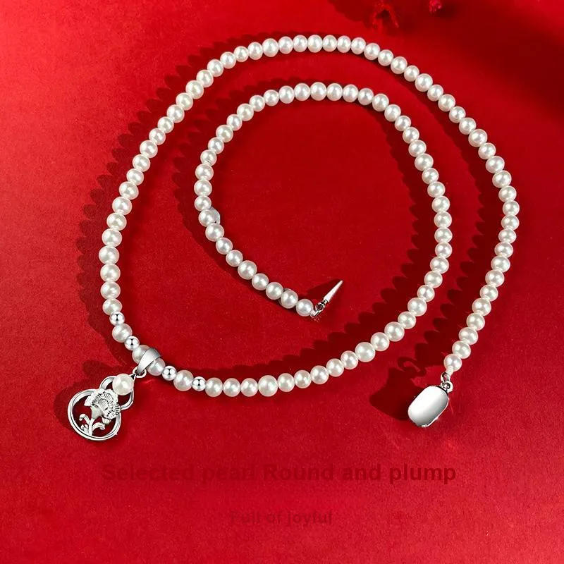 Love Pearl Necklaces Women's-3