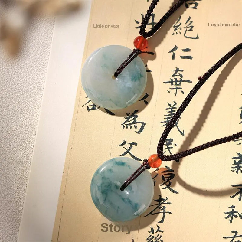 Clear Snow Glutinous Jade Jadeite Necklaces Unisex-1