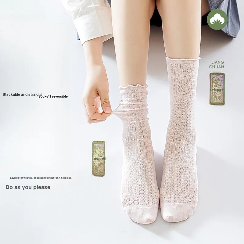 MIIOW Knee High Socks Women's 5 Pack-3