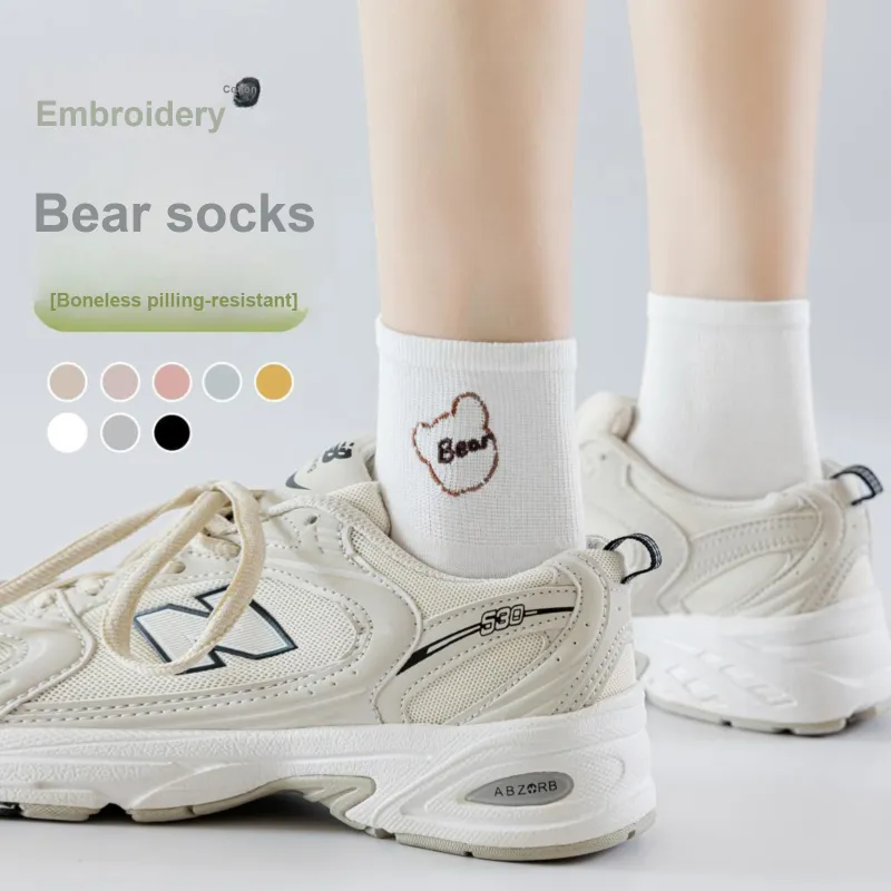 XXLLG Spring And Fall Mid Calf Socks Women's 4 Pack-1