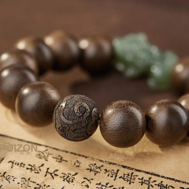Moonstone Edge Agarwood Bracelets Men's-8