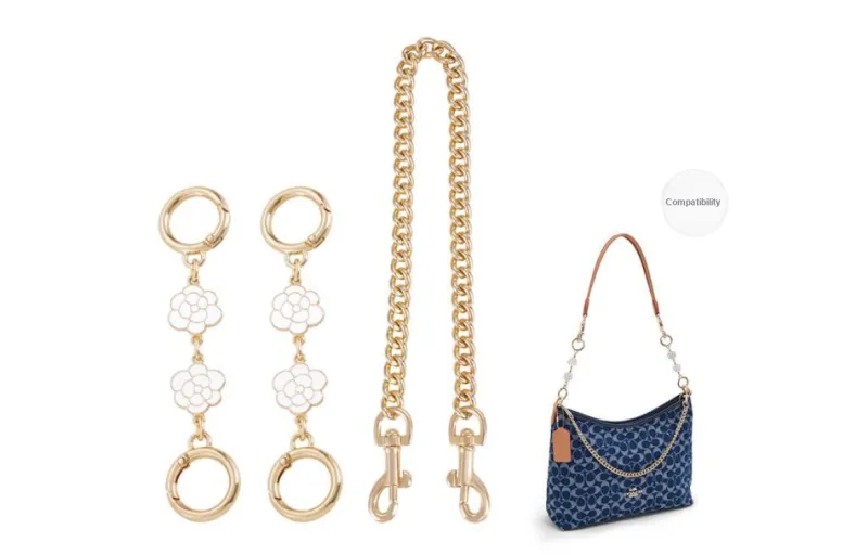 Lan Bao Fan Alloy, Metal, Chain, DuPont Paper Liner Bag Accessory Unisex Gold-35