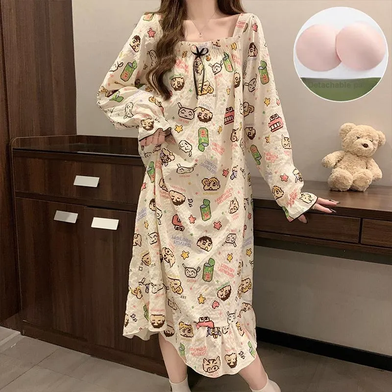 Ta Yan Nightgown Women's Apricot-5