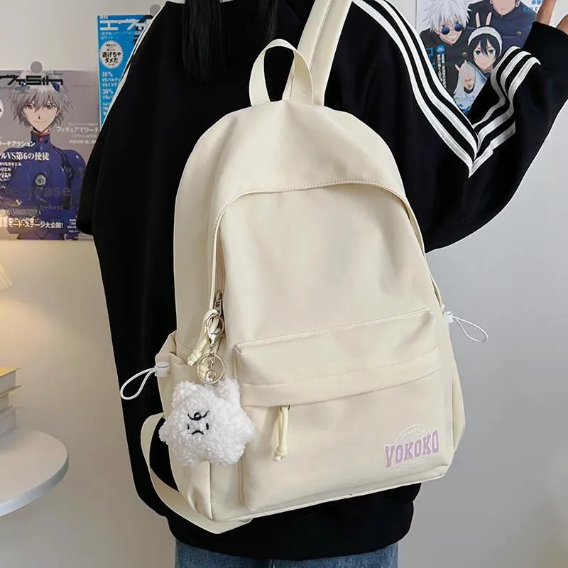 OUZIHUANG Nylon Backpack Large Size Unisex Multicolor-2