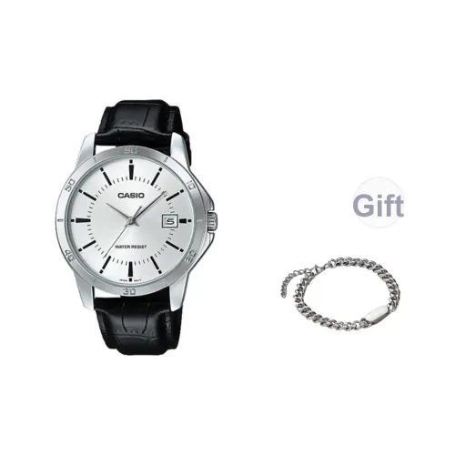 CASIO Кварцевый механизм Часы Мужские Серебристый циферблат