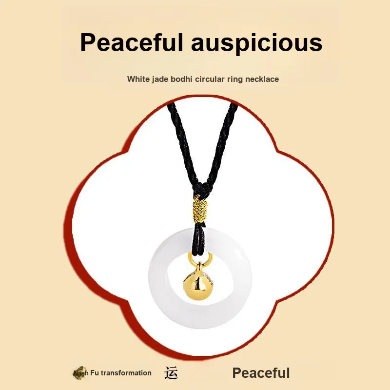 Baozhi White Jade Bodhi Necklaces Women's-1
