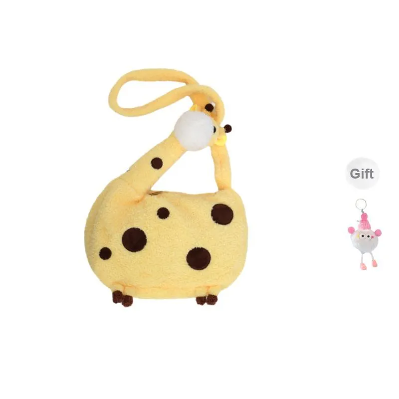 Gerlanx Plush Crossbody Bag Women's Yellow-5