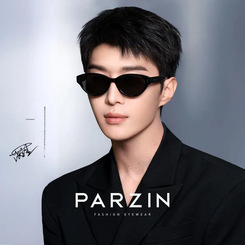 PARZIN Plate Frame Cat Eye Sunglasses Unisex-4