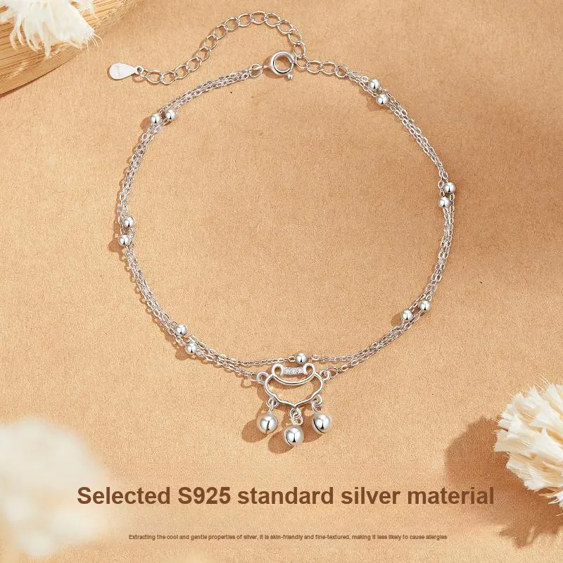 MOLADY S925 Silver Anklet For Women's Women's-4