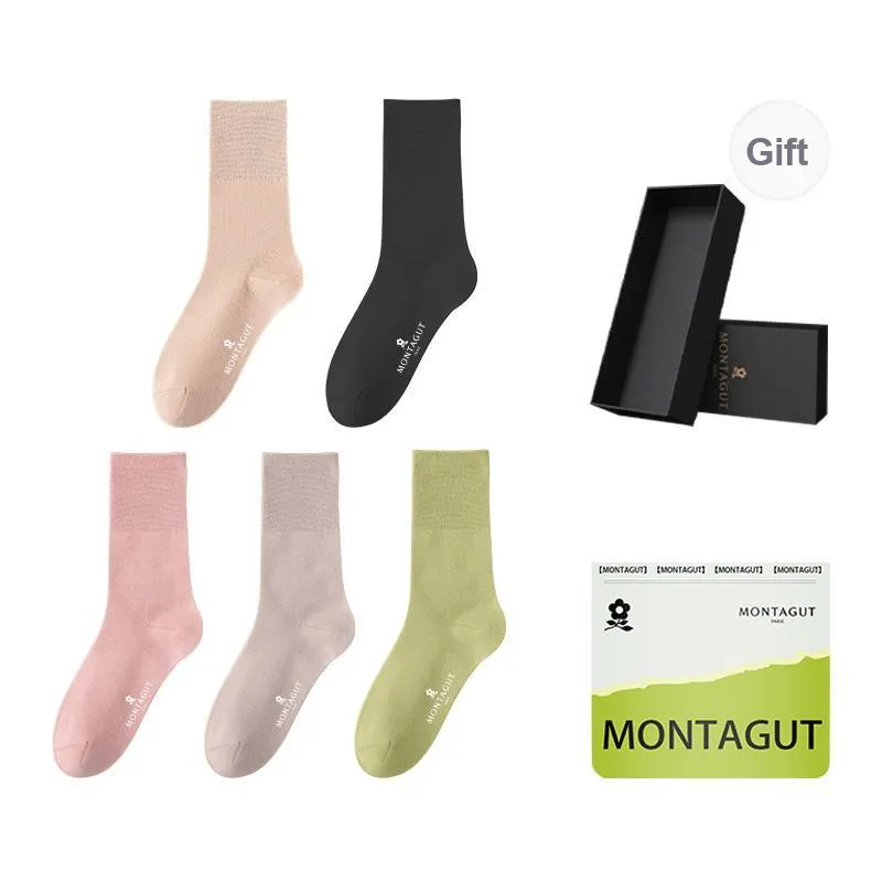 Montagut Knee High Socks Women's Gift Box Combination-0