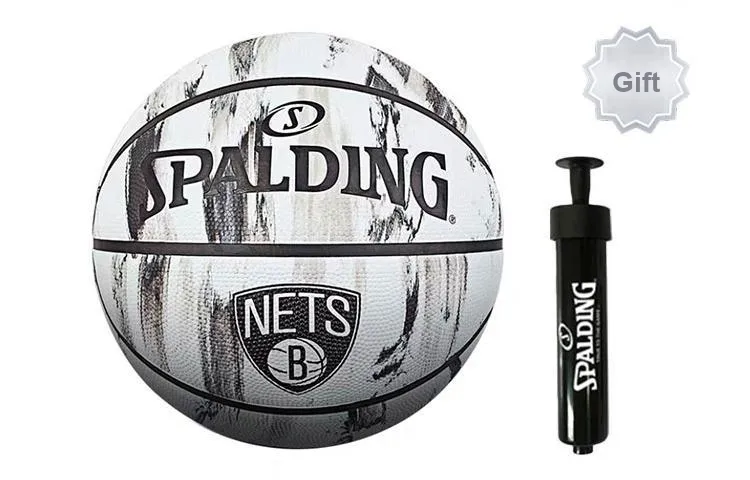 SPALDING Marble print Collection Rubber Basketball Black White Size 7 Training Unisex-1