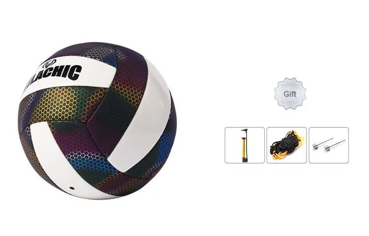 MILACHIC PU Size 5 Volleyball Unisex Black White Purple-1
